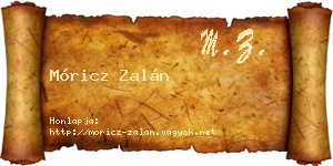Móricz Zalán névjegykártya